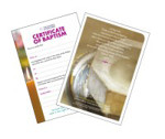 Picture of Certificate of Baptism: Church of England (Design: candle on left)