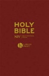 Picture of NIV Bible Larger Print Burgundy pew Bible