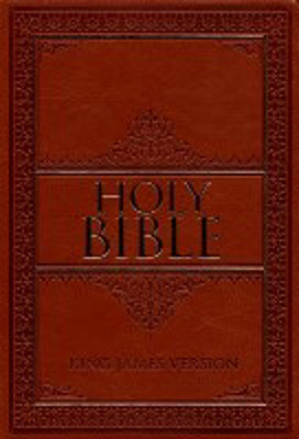 Picture of King James Version (KJV) Thinline Large Print Bible thumb index - Tan