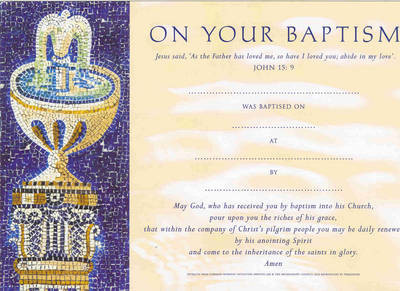 Picture of Certificate of Baptism - traditional