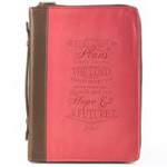 Picture of Bible Case: Jerimiah 29:11  Pink - Large size