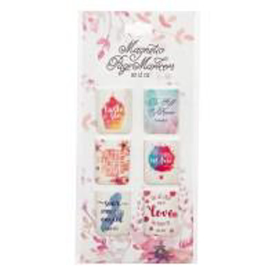 Picture of Magnetic page marker: Watercolour design (set of 6)
