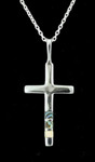 Picture of Silver Cross with Paua shell inlay