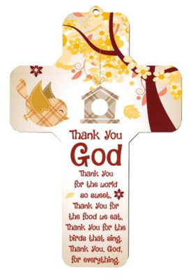 Picture of Children's Wooden Cross: Thank you God