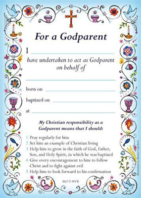 Picture of Godparent card new BG2 blue pk 40