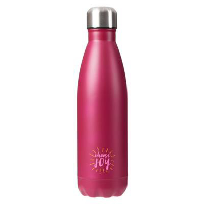 Picture of Stainless steel water bottle: Choose Joy (Pink)