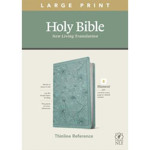 Picture of NLT Large Print Thinline Reference Bible (Floral Leaf Design-Teal)