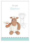 Picture of Card:On Your Baptism Sheep & Dove