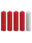 Picture of Pillar Advent Candle Set 8"x2" Red/White