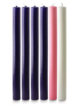 Picture of Advent Candle Set 12"x1" Purple/Pink/Whi