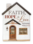 Picture of Porcelain House Plaque:Faith,Hope,Love