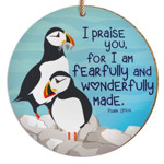 Picture of Hanging Ceramic: Puffins.. I Praise You....