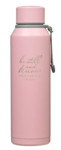 Picture of Stainless Steel Water Bottle: Be Still; Pink