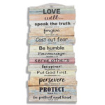 Picture of Stacked Plaque Large: Love will...