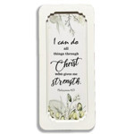 Picture of Rectangular White Frame:  I Can Do All Things Through Christ....