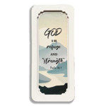Picture of Rectangular White Frame: God is our Refuge