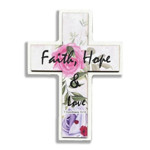 Picture of Cross Plaque:Faith Hope Love
