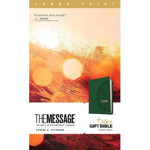 Picture of The Message Bible Large Print, Bible, Green